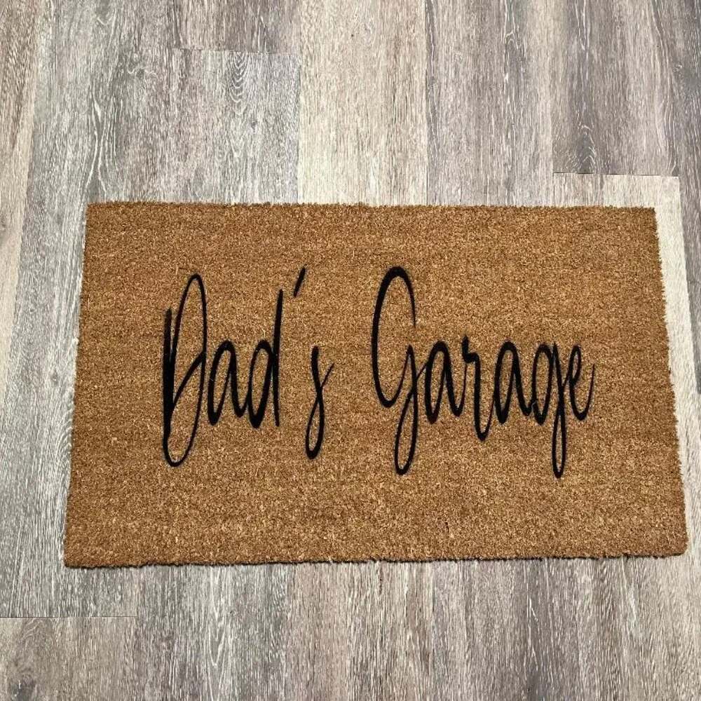 Dad's Garage decorative coir doormat